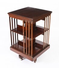 Antique Revolving Bookcase Flame Mahogany c.1900 | Ref. no. A2738 | Regent Antiques