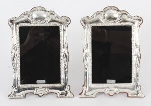 Vintage Pair Sterling Silver Photo Frames by Harry Frane