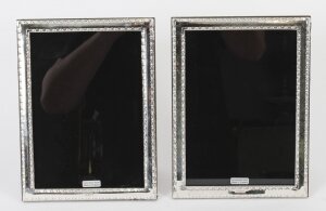 Vintage Pair of Neo classical Silver Sterling Photo Frames Harry Frane