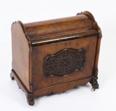 Antique Victorian Burr Walnut Music Canterbury Magazine Rack 19th C