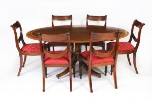 Vintage Dining Table by William Tillman & 6 Chairs 20th C