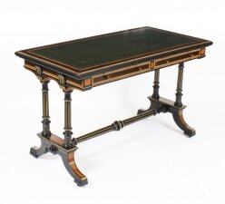 Antique Aesthetic Period Bur Maple Edward & Roberts Writing Table Desk 19th C