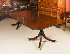 Vintage 10ft Regency Mahogany Twin Pillar Dining Table William Tillman 20th C | Ref. no. A2839 | Regent Antiques