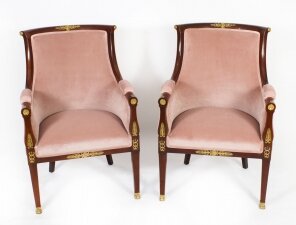 Antique Pair French Empire Revival Ormolu Mounted Armchairs C1870 19th C | Ref. no. A2844 | Regent Antiques