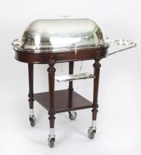 Antique Art Deco Silver Plated Beef Carving Trolley Beef Wagon C1920
