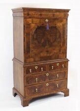 Antique Queen Anne Walnut Secretaire Chest Escritoire, circa 1710 18th C