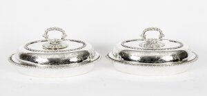 Antique Pair Entree Dishes Cresswick C1820 19th Century