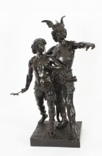 Antique Bronze of Vercingetorix with his son by Emile Laporte 19th C