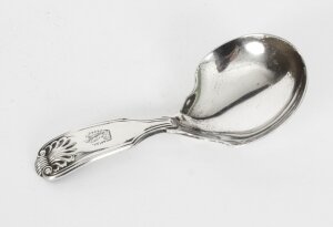 Antique Early Victorian Sterling Silver Caddy Spoon, London 1837 19th C
