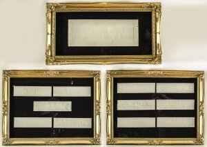 Antique Set of Three Box Framed Grand Tour Giovanni Liberotti Intaglios 19th C