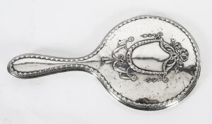 Antique Sterling Silver & Embossed Hand Mirror 1916