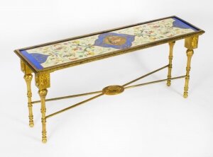 Antique Regency Revival Ormolu Mounted Table Display Stand Late 19th C