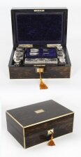 Antique Victorian Coromandel Travelling Vanity Case Circa 1860 19th C
