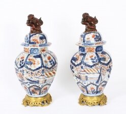 Antique Large Pair Japanese Imari Porcelain Vases on Stands c. 1780 18th C. | Ref. no. A3035 | Regent Antiques