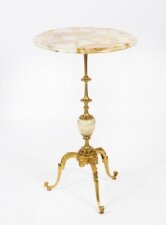 Antique French Ormolu Onyx Topped Occasional Table 19th Century