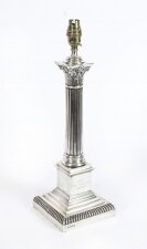 Antique George V Sterling  Silver Corinthian Column Table Lamp Hallmarked 1928 | Ref. no. A3097 | Regent Antiques