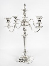 Antique Victorian Silver Plate Candelabra Centerpiece 19th C