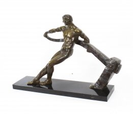 Antique Art Deco Bronze Figure of a Riverman by Maurice Guiraud Rivière C1920