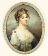 Antique Oil Painting of Queen Louise of Prussia 18th Century