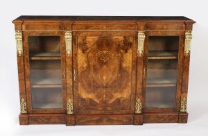 Antique Victorian Burr Walnut Credenza 19th C