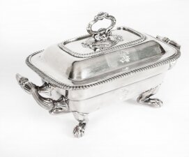 Antique Old George III Sheffield Silver Plated Butter Dish 19th C