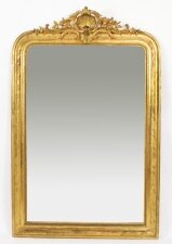 Antique Large French Giltwood Wall Mirror 154x101cm 19th C