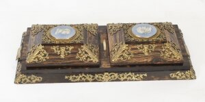 Antique Betjemann& 39 s Coromandel & Wedgewood Book Slide 19th C
