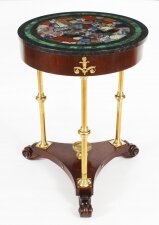 Antique Italian Pietra Dura Occasional Table Early 20th Century
