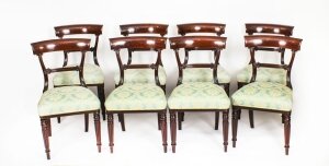 Antique Set 8 English William IV Barback Dining Chairs Circa 1830 19th C