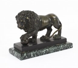 Antique French Bronze Sculpture of The Medici Lion 19th C