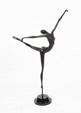 Vintage Large Abstract Bronze Sculpture of a Dancer 20th C