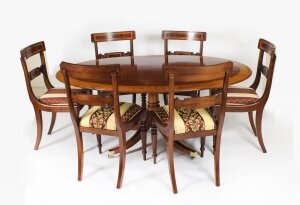 Vintage Dining Table by William Tillman & 6 Chairs 20th C
