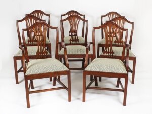 Vintage Set  8 Shield Back Dining Chairs  by William Tillman  20th C | Ref. no. A3312a | Regent Antiques