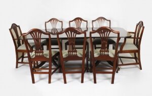 Vintage Regency Revival Dining Table and 8 Chairs by William Tillman Circa 1975