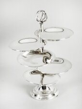 Antique Silver Plated Hors d& 39 oeuvres Stand by Christofle 19th C
