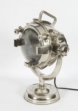 Vintage Polished Nickel Searchlight Standing Table  Lamp Mid 20th C | Ref. no. A3352 | Regent Antiques