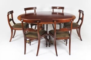 Vintage William Tillman Regency Dining Table & 6 Regency Revival  Chairs 20th C | Ref. no. A3370a | Regent Antiques