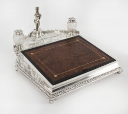 Antique Silver Plated Writing Slope / Desk Standish by Elkington  19th Century | Ref. no. A3375 | Regent Antiques