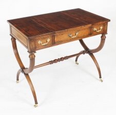 Antique Victorian Burr Walnut Games Work Table 19th C