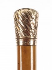 Antique Walking Stick Cane 9 Ct Gold Pommel by Brigg Late 19th Century | Ref. no. A3392c | Regent Antiques