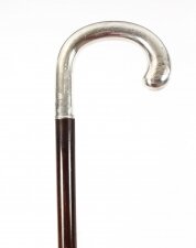 Antique Swedish Silver Walking Cane Stick Circa 1920