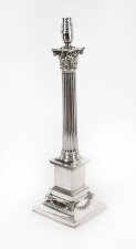 Antique Victorian Silver Plated Corinthian Column Table Lamp 19th C | Ref. no. A3404 | Regent Antiques