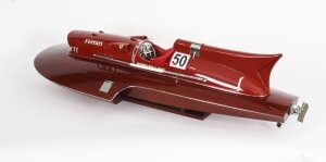 Vintage 3ft 95cm Model of a Ferrari Arno XI Hydroplane 1954 37& 34 Long 20th C
