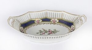 Antique French Sevres Oval Porcelain Dish Late 19th Century