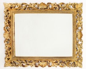 Vintage Italian Giltwood Florentine Overmantle Mirror 20th Century - 79x98cm | Ref. no. A3503 | Regent Antiques