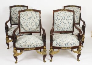 Antique Set 4 Ormolu Mounted Armchairs Empire Revival C1870 19th C | Ref. no. A3524 | Regent Antiques