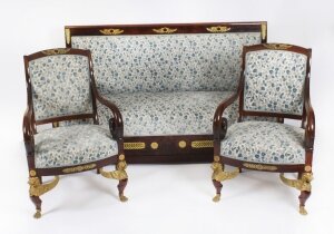 Antique French Empire Ormolu Mounted Sofa & Pair Armchairs 19th C | Ref. no. A3525a | Regent Antiques