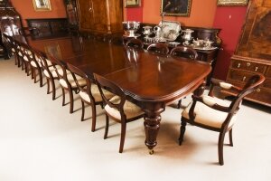 Antique 18ft William IV Mahogany Dining Table 19th C &  18 Dining Chairs | Ref. no. A3571a | Regent Antiques