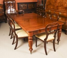 Antique Wiliam IV Mahogany Extending Dining Table & 6 chairs 19th C | Ref. no. A3651a | Regent Antiques