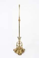Antique Victorian Brass Standard Lamp 19th C